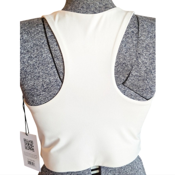 NWT Girlfriend Collective Paloma Racerback Bra - Ivory Sz M - Picture 2 of 8
